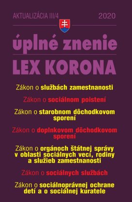 Aktualizácia III/4 2020 – Práca, mzdy, zamestnávanie