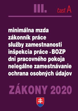 Zákony 2020 III. časť A