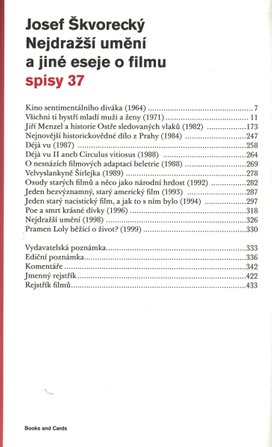 Nejdražší umění a jiné eseje o filmu (spisy-svazek 37)