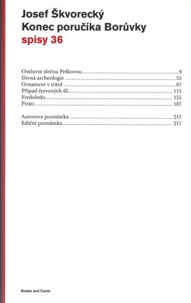 Konec poručíka Borůvky (spisy - svazek 36)