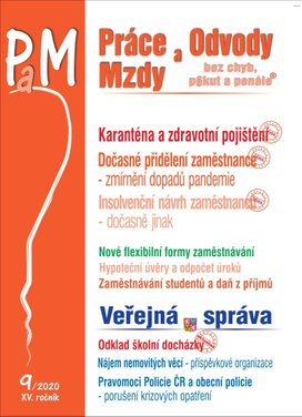 Práce a mzdy 9/2020 Karanténa a zdravotní pojištění