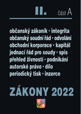 Zákony II A/2022 – Občanský zákoník