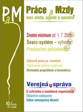 Práce a mzdy 10/2020