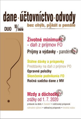 DUO 10/2020 – Životné minimum a daň z príjmov FO