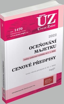 ÚZ 1470 Oceňování majetku, Cenové předpisy, 2022