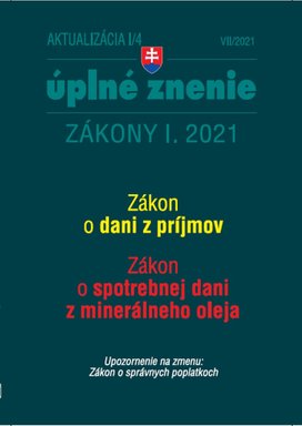 Aktualizácia I/4 2021 – daňové a účtovné zákony