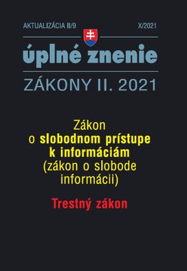 Aktualizácia II/9 2021 Trestný zákon