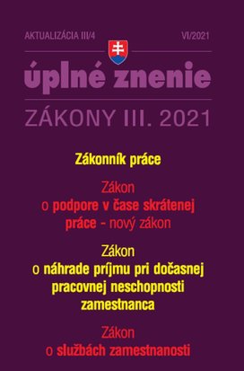 Aktualizácia III/4 2021 Kurzarbeit a Zákonník práce