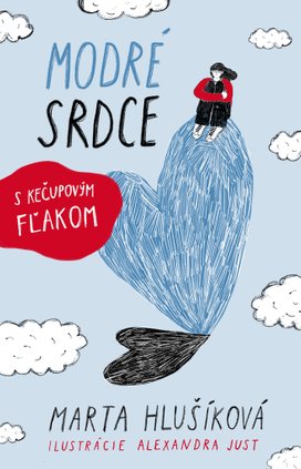 Modré srdce s kečupovým fľakom