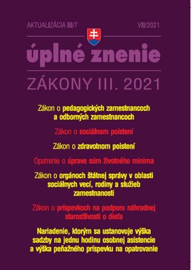 Aktualizácia III/7 2021 Pedagogickí zamestnanci, Životné minimum