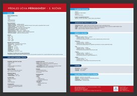 Přehledová tabulka učiva – přírodověda pro 5. ročník