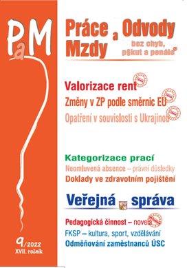Práce a mzdy 9/2022 – Valorizace rent