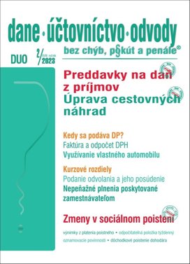 Dane, účtovníctvo, odvody bez chýb, pokút a penále 2/2023
