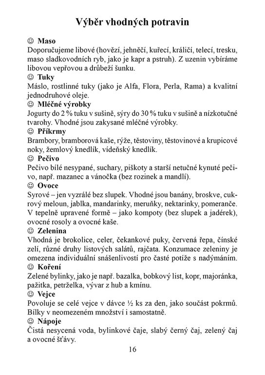 Kuchařka při onemocnění slinivky 