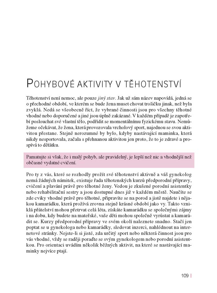Cvičení a pohybové aktivity v těhotenství