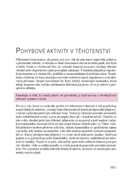 Cvičení a pohybové aktivity v těhotenství