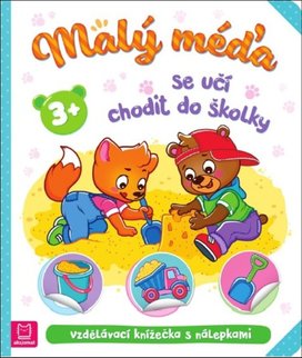 Malý méďa se učí chodit do školky