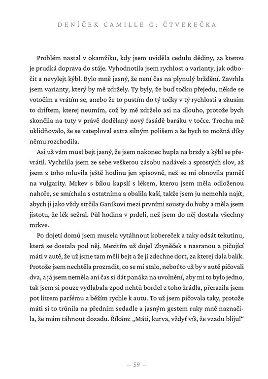 Deníček Camille G: Čtverečka