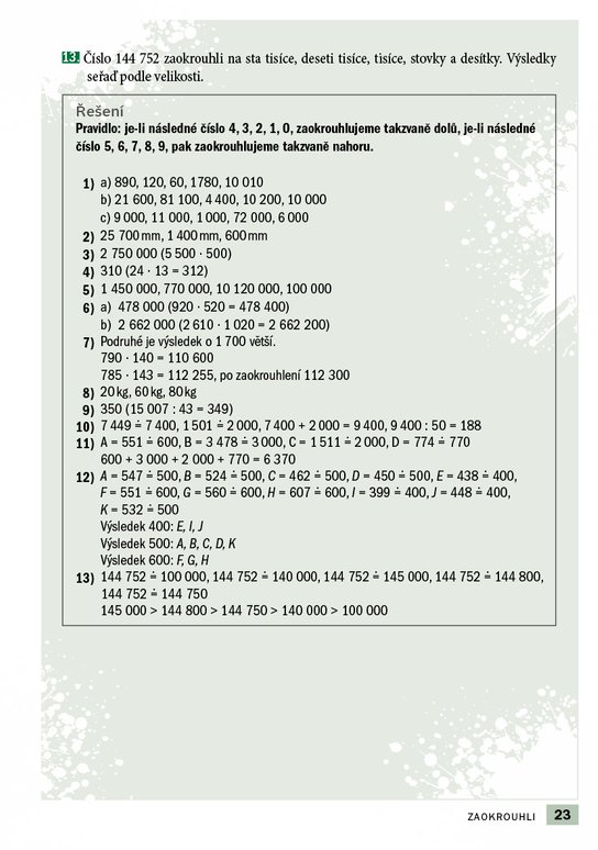 Příprava na přijímací zkoušky na SŠ-Matematika 8letá gymn.
