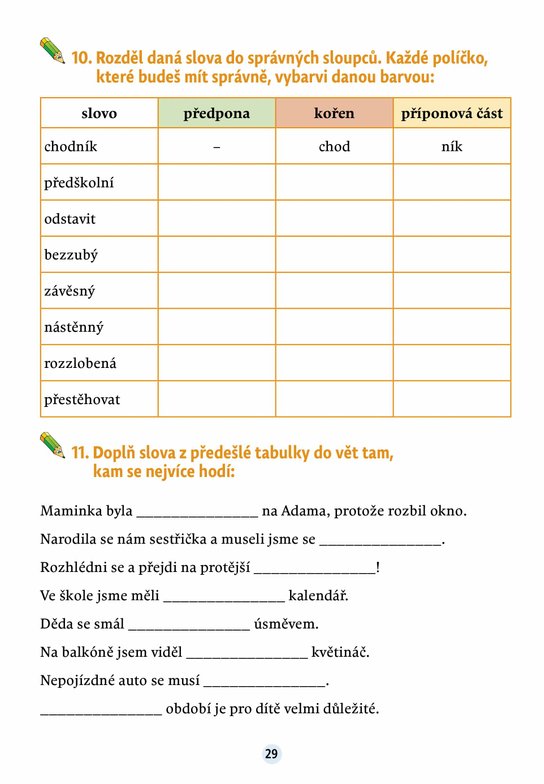 Český jazyk v malíčku pro 4. třídu
