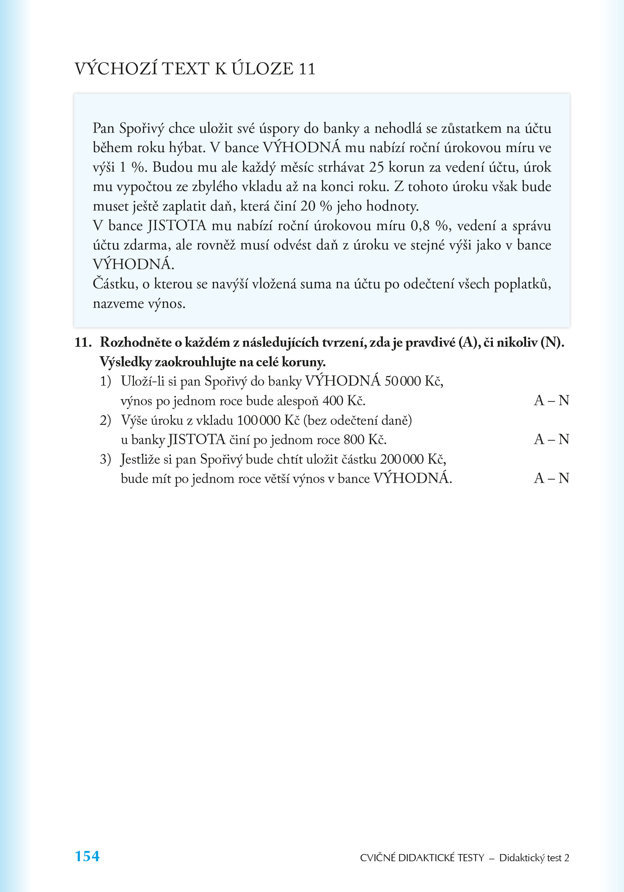 Přijímací zkoušky na střední školy – matematika