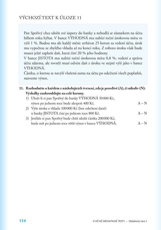 Přijímací zkoušky na střední školy – matematika