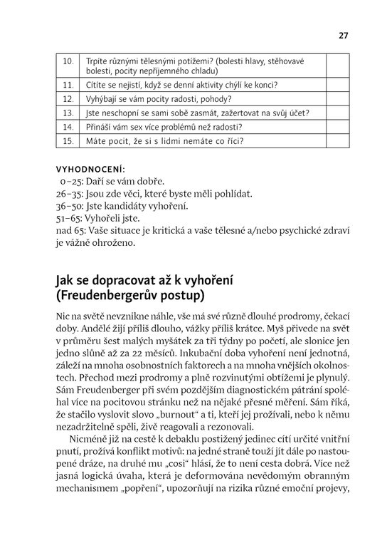 Jak žít a vyhnout se syndromu vyhoření