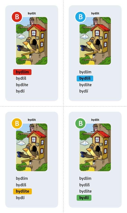 Vyjmenovaná slova hrou – Kvarteta