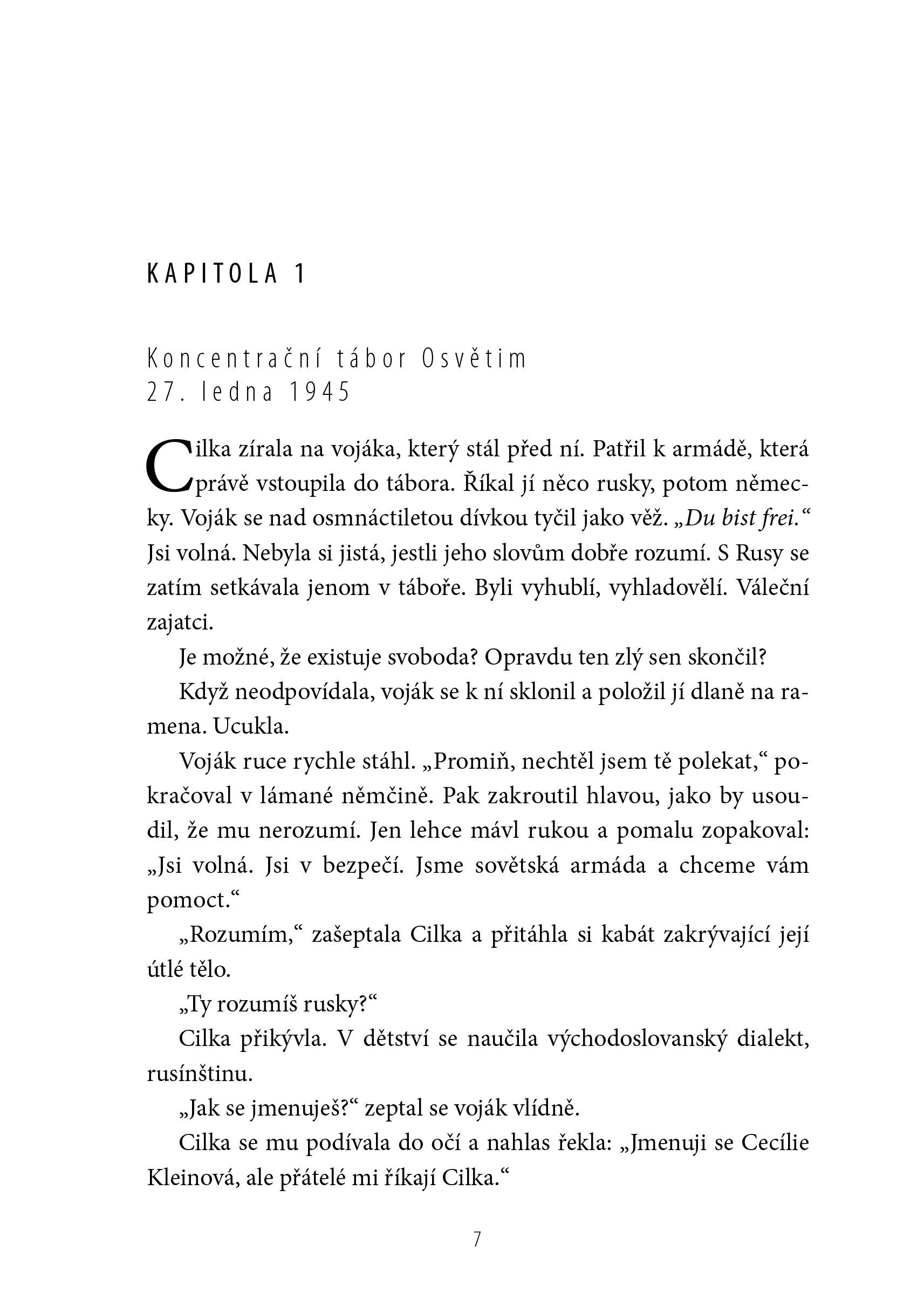 Tatér z Osvětimi: Cilčina cesta 
