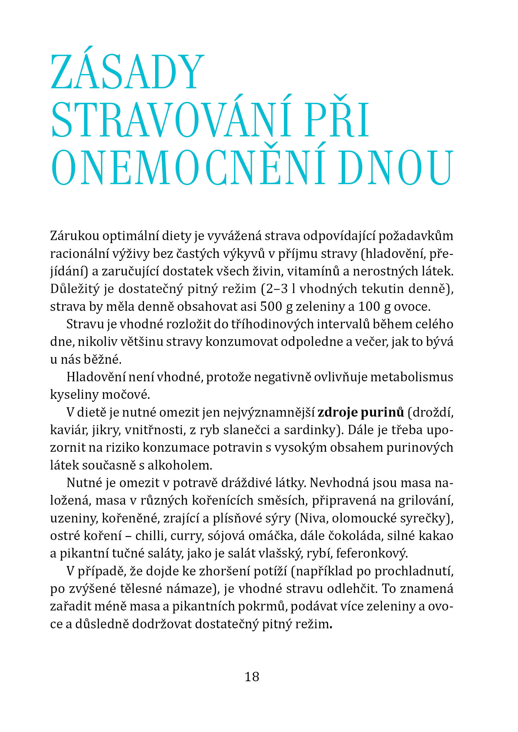 Kuchařka při onemocnění dnou