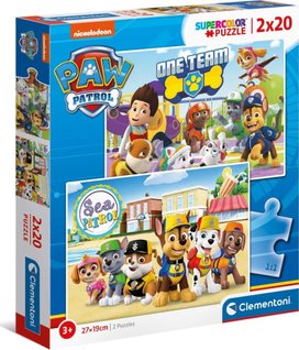 Puzzle Tlapková patrola Jsme tým 2x20 dílků