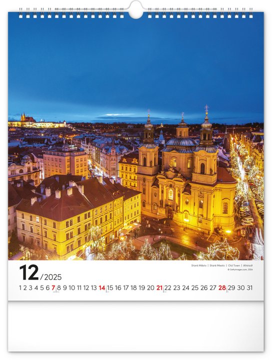 Praha 2025 - nástěnný kalendář