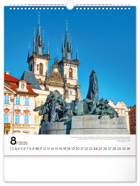 Praha 2025 - nástěnný kalendář