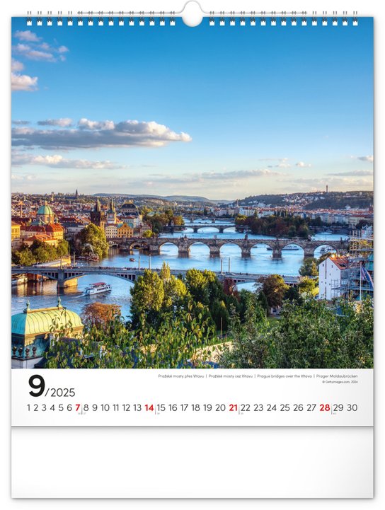 Praha 2025 - nástěnný kalendář