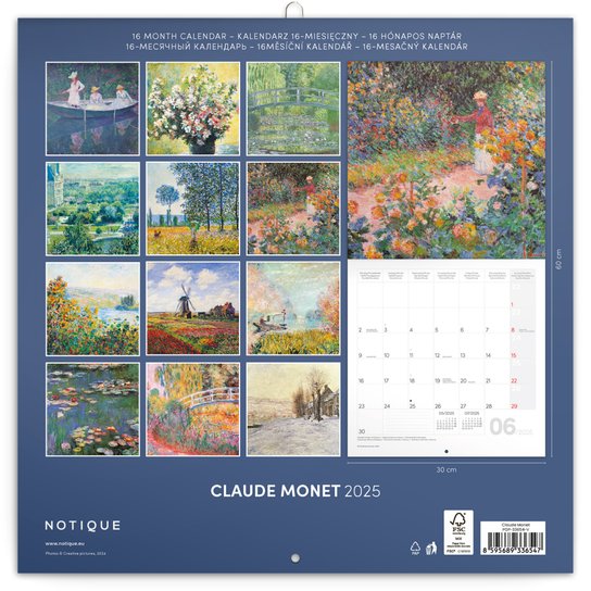 Claude Monet 2025 - nástěnný kalendář
