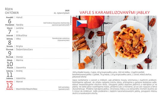 Česko-slovenská kuchařka 2025 - stolní kalendář