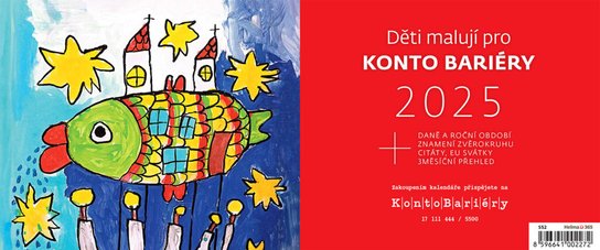 Děti malují pro Konto Bariéry 2025 - stolní kalendář