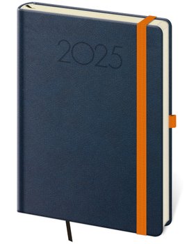 Denní diář 2025 A5 New Praga modrý s gumičkou
