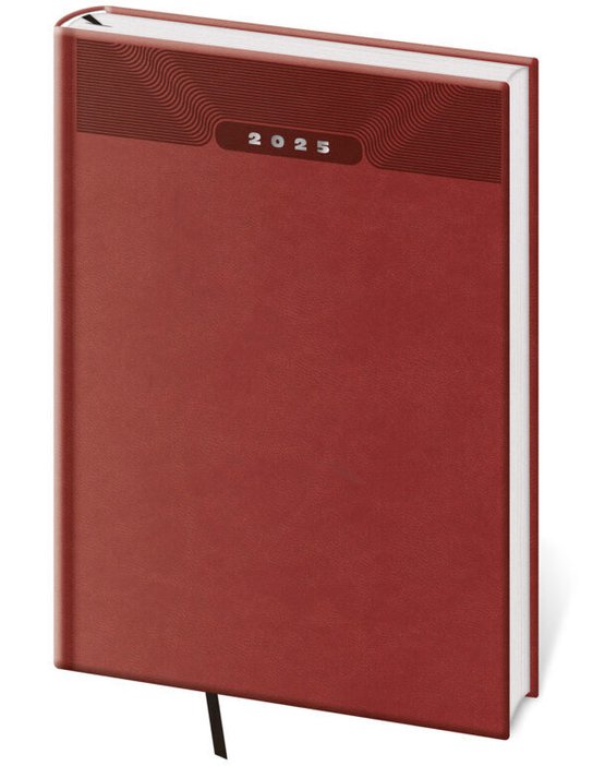 Denní diář 2025 A5 Print Classic angl. červený