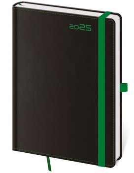Týdenní diář 2025 A5 Black Green s poutkem