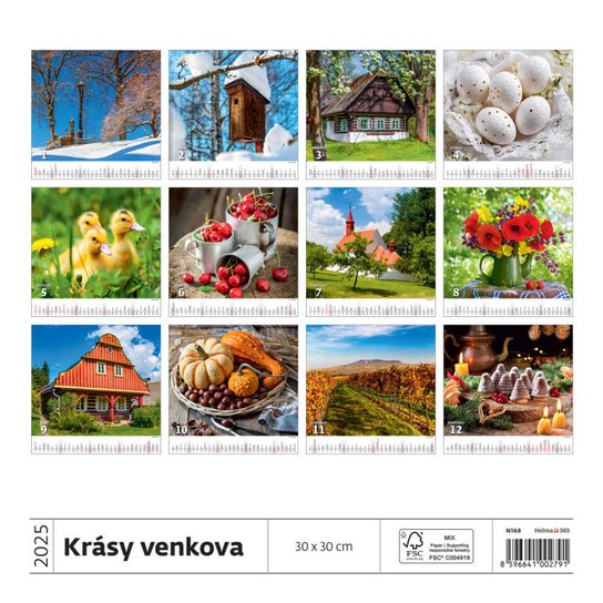 Krásy venkova 2025 - nástěnný kalendář