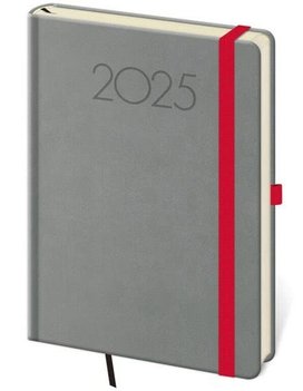Týdenní diář 2025 A5 New Praga tmavě šedý s gumičkou