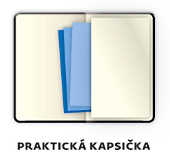 Kapesní diář 2025 Memory tmavě modrý s gumičkou