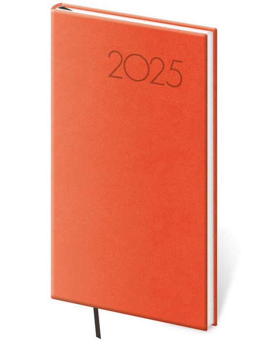 Kapesní diář 2025 Print Pop oranžový