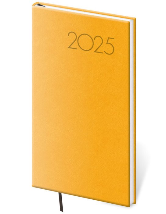Kapesní diář 2025 Print Pop žlutý