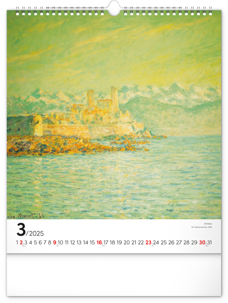 Claude Monet 2025 - nástěnný kalendář