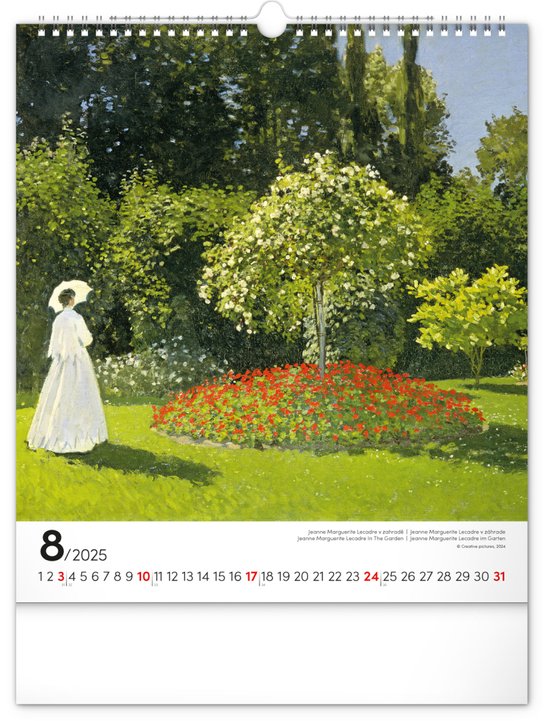 Claude Monet 2025 - nástěnný kalendář