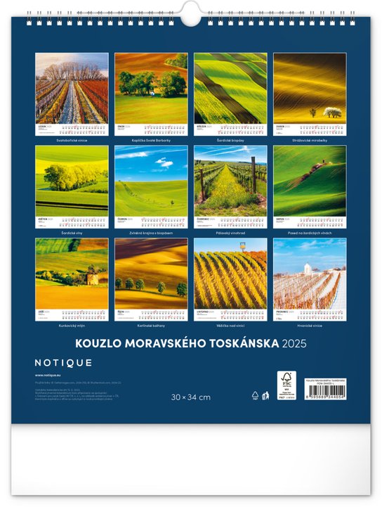 Kouzlo Moravského Toskánska 2025 - nástěnný kalendář