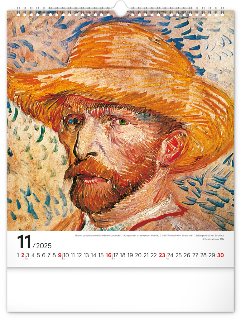 Vincent van Gogh 2025 - nástěnný kalendář
