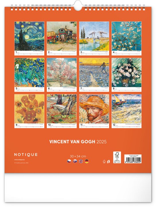 Vincent van Gogh 2025 - nástěnný kalendář